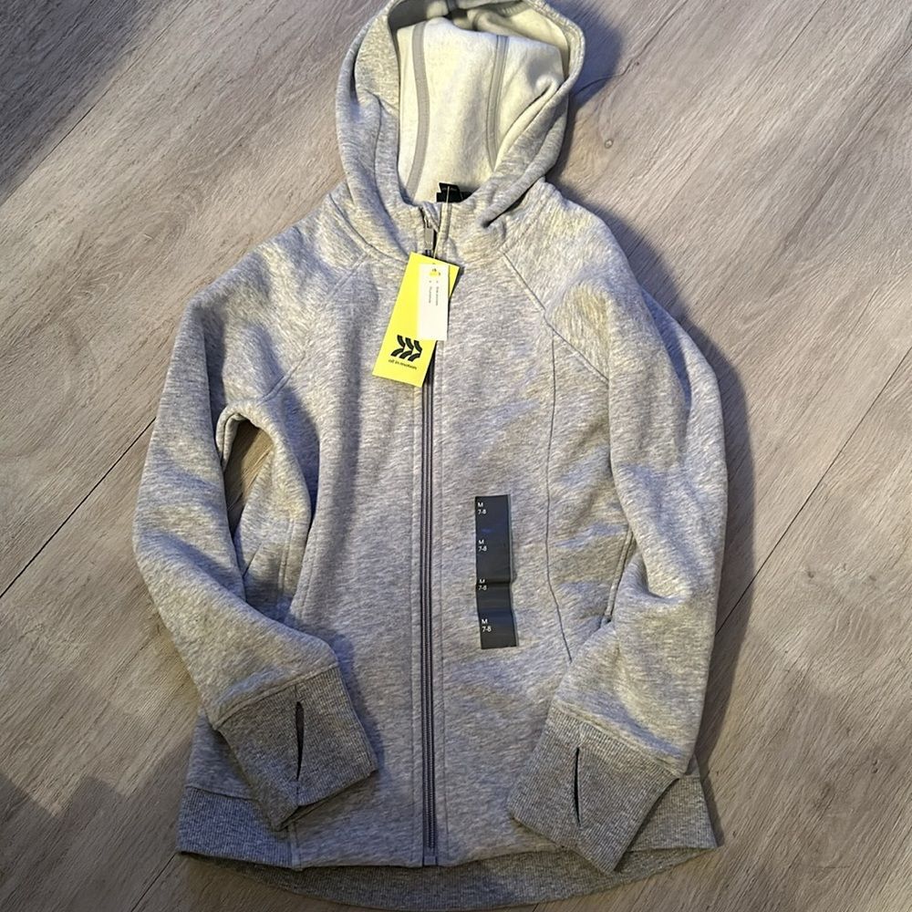 All in motion grey sweater size 7-8Y